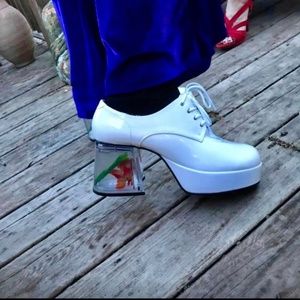 Men's White Pimp Loafers **70's Fashion**